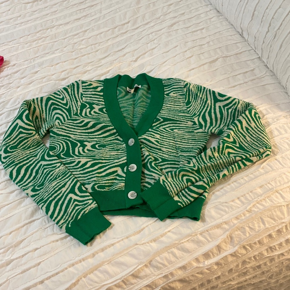 Cropped Green Sweater
